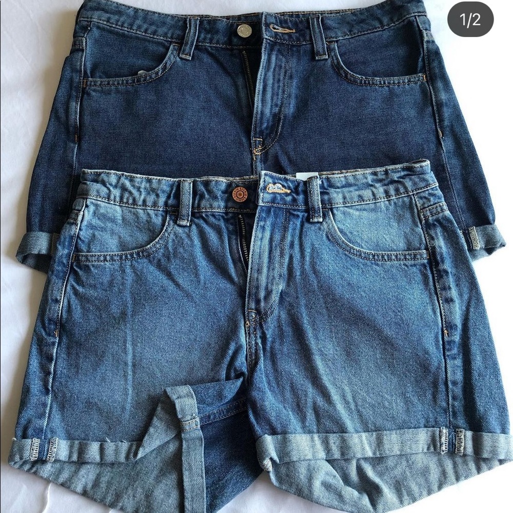 H&M relaxed denim shorts (2)